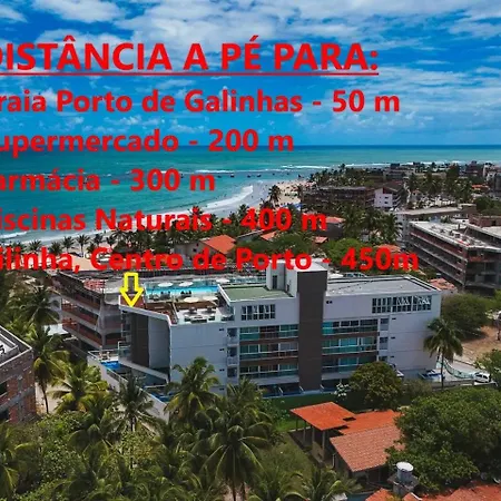 Porto de Galinhas Flat no centro com varanda-2